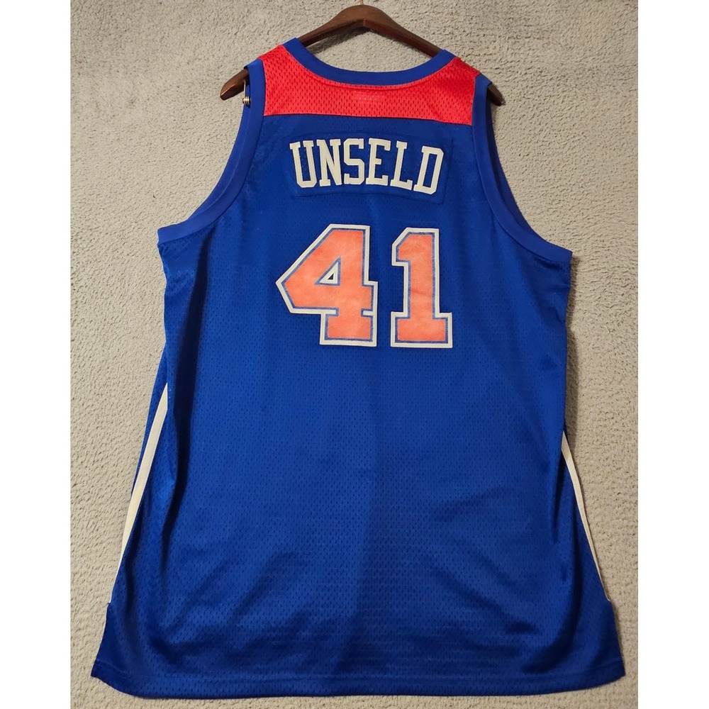 Adidas Wes Unseld Washington Bullets NBA Hardwood Classics Jersey Blue XXL +2